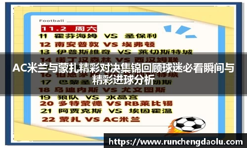 AC米兰与蒙扎精彩对决集锦回顾球迷必看瞬间与精彩进球分析